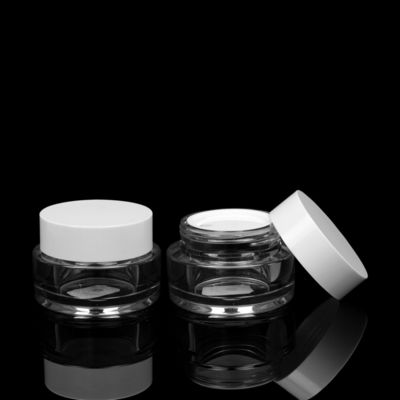 50ml PETGの重い壁のクリームの瓶のふたが付いている化粧品の包装のローションの瓶