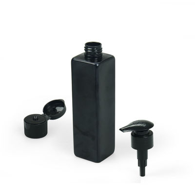 120ml 240mlペット化粧品のびんの黒い正方形プラスチック4oz 6oz