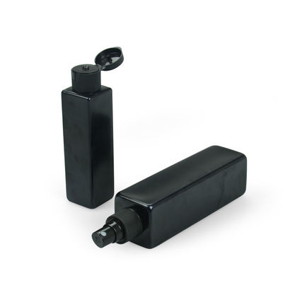 120ml 240mlペット化粧品のびんの黒い正方形プラスチック4oz 6oz