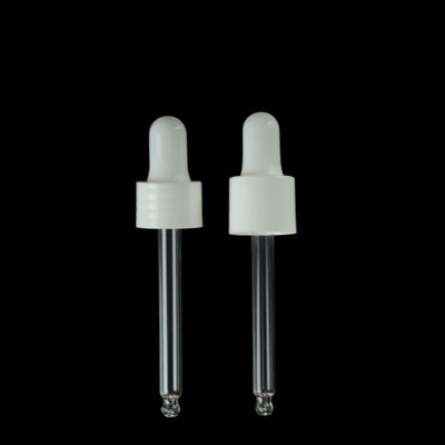 20/410の精油のための分配のプラスチック ビンの王冠のニトリルの点滴器の白い点滴器の帽子