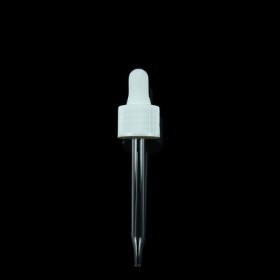 20/410の精油のための分配のプラスチック ビンの王冠のニトリルの点滴器の白い点滴器の帽子