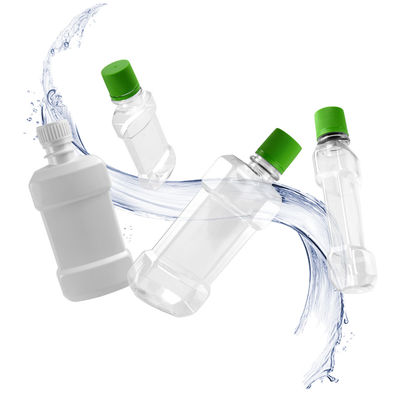 100ml Somewangのプラスチック帽子44.5cmが付いている白いうがい薬のびん142MM