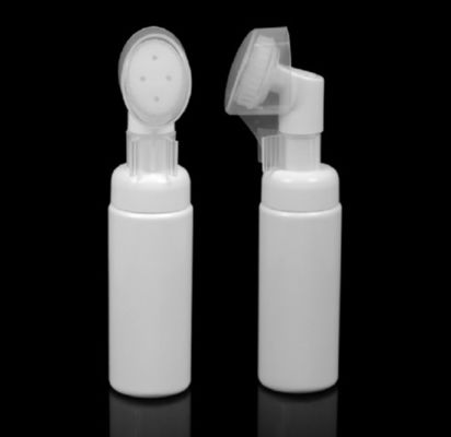 ブラシの顔の洗剤のブラシ ポンプを搭載する43mmの泡のびんブラシのシリコーンの表面洗浄