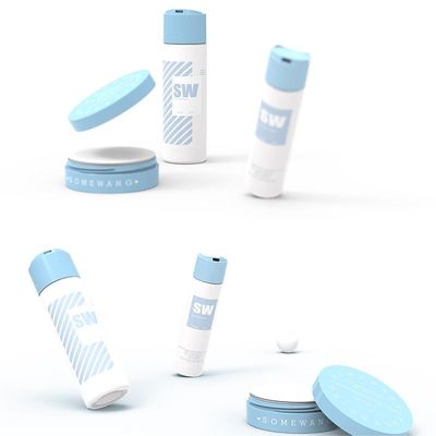 120ml 240mlのHDPEの二重壁のディスク トップの帽子が付いている化粧品のローションのびん