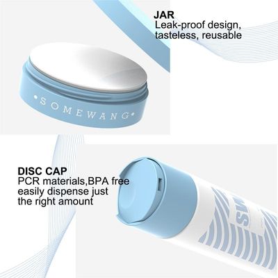 120ml 240mlのHDPEの二重壁のディスク トップの帽子が付いている化粧品のローションのびん