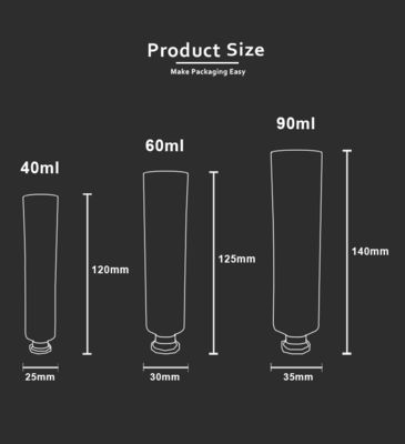 歯磨き粉の日焼け止めのクリームのためのねじ帽子が付いている40ml 60ml 90ml ABLのプラスチック管